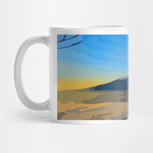 Sunrise Over Mt Fuji Digital Painting Mug